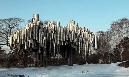 Zdjecie FINLANDIA / Helsinki / Park w Toolo / Organy, pomnik Jeana Sibeliusa