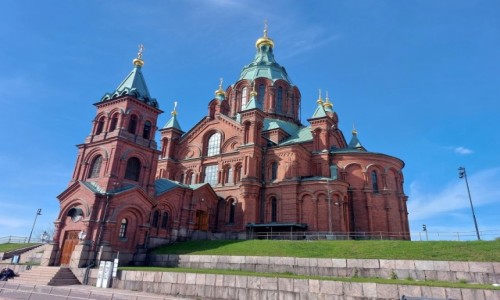Zdjęcie FINLANDIA / Helsinki. / Helsińska Dzielnica Katajanokka. / Sobór Zaśnięcia Matki Bożej.(Uspienski).