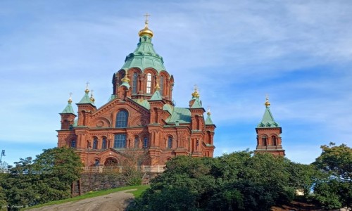 Zdjęcie FINLANDIA / Helsinki. / Helsinki. / Sobór Zaśnięcia Matki Bożej.(Uspienski).