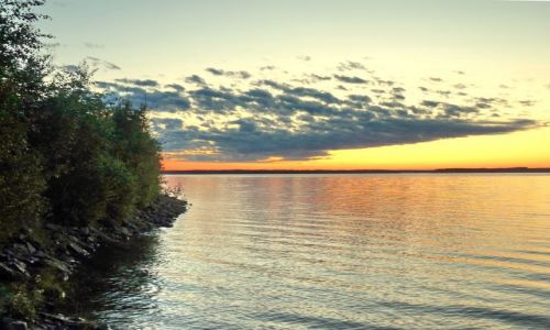 Zdjęcie FINLANDIA / Rovanieni / E75 / Jezioro przy E75