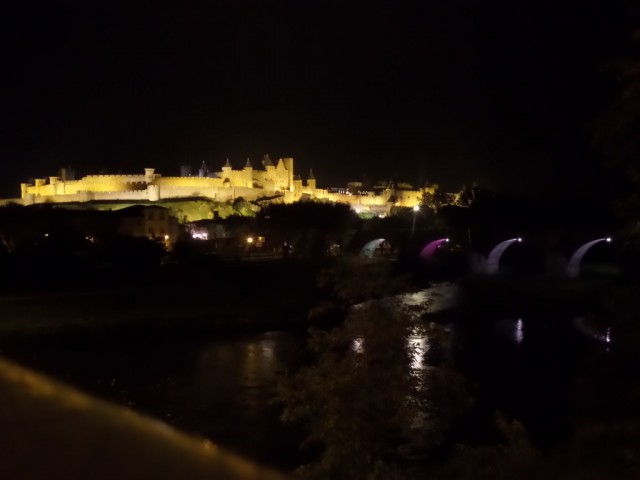Zdj cia: Carcassonne, Langwedocja, Carcassonne noca, FRANCJA
