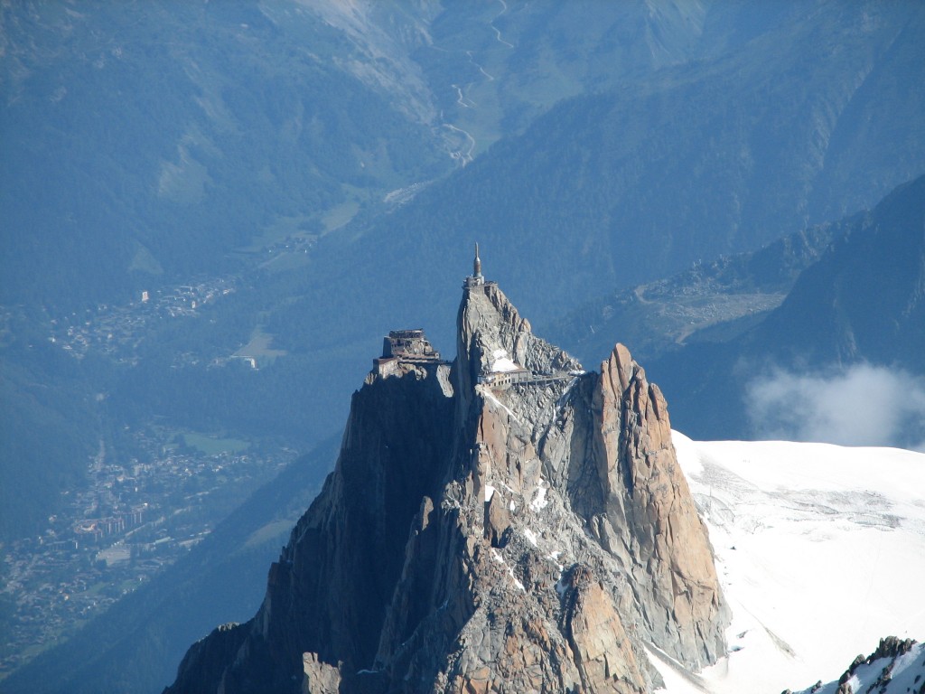 Zdjęcia: Mont Blanc, Masyw Mont Blanc, Aigle du Midi z Mont Blanc, FRANCJA Zdjęcia: Mont Blanc, Masyw Mont Blanc, Aigle du Midi z Mont Blanc, FRANCJA