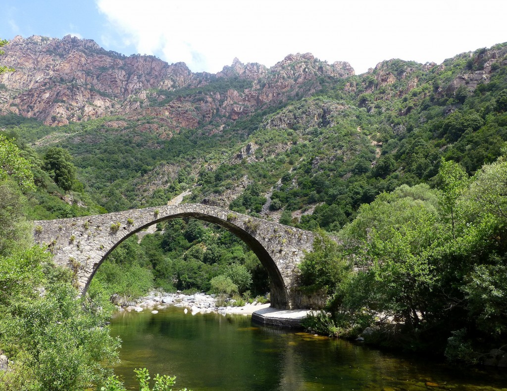 Zdjęcia: okolice Porto, Korsyka, zabytkowy Most Genovese  , FRANCJA Zdjęcia: okolice Porto, Korsyka, zabytkowy Most Genovese  , FRANCJA