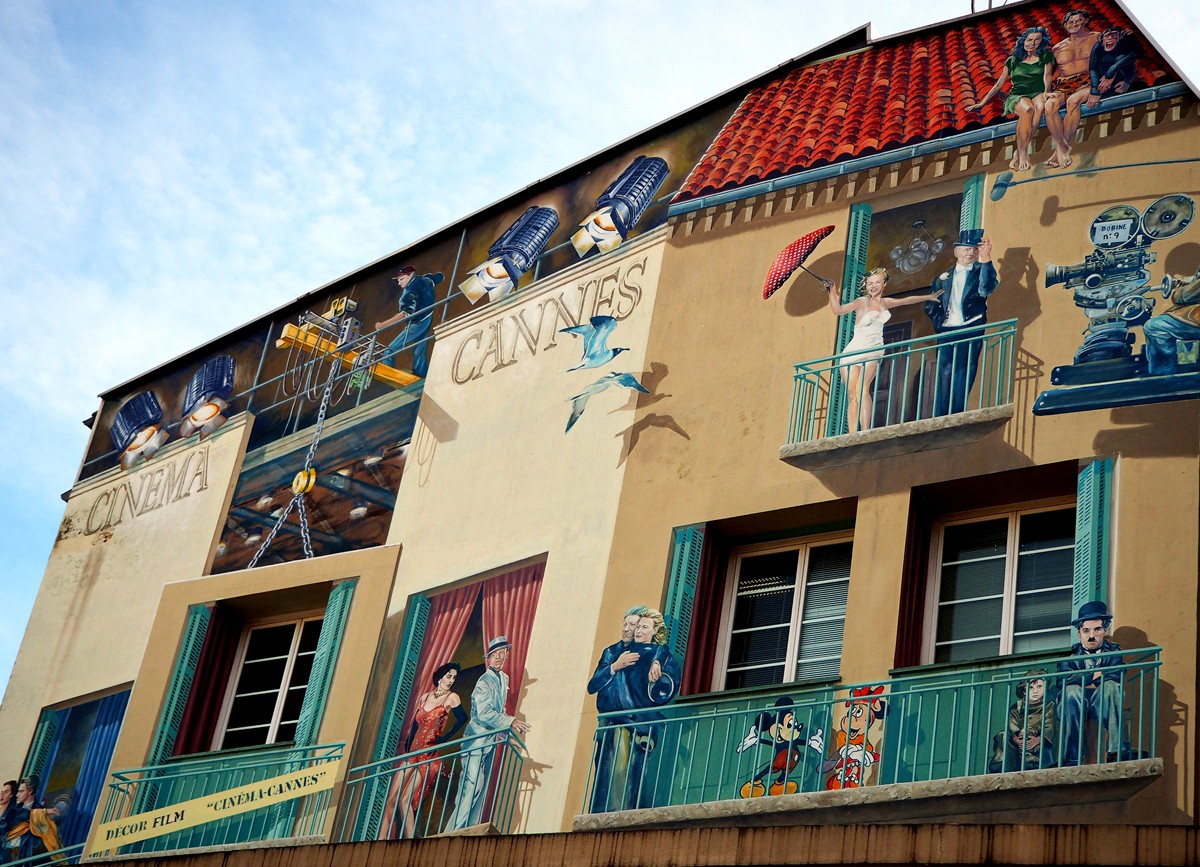 Zdjęcia: Cannes, Lazurowe wybrzeże, Filmowy mural, FRANCJA Zdjęcia: Cannes, Lazurowe wybrzeże, Filmowy mural, FRANCJA