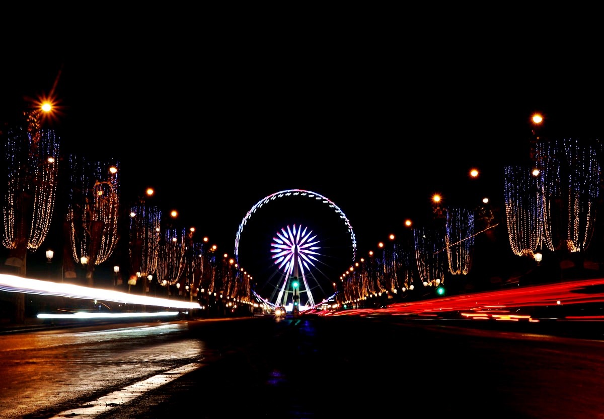 Zdjęcia: Paryż, Paryż, Paryż nocą Champs Elysees, FRANCJA Zdjęcia: Paryż, Paryż, Paryż nocą Champs Elysees, FRANCJA