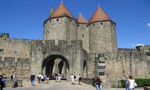 Zdjcie FRANCJA / Gaskonia / Carcassonne / mury obronne