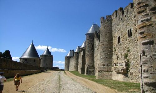 Zdjcie FRANCJA / Gaskonia / Carcassonne / mury obronne