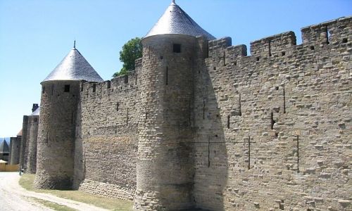 Zdjcie FRANCJA / Gaskonia / Carcassonne / mury obronne