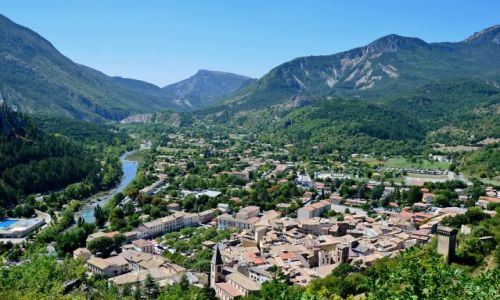Zdjcie FRANCJA / Provance / Castellane / Castellane - widok ze skay