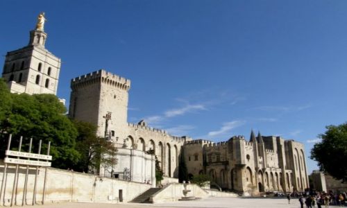 Zdjecie FRANCJA / Prowansja / Awinion / Romaska katedra Notre Dame des Doms i paac papieski