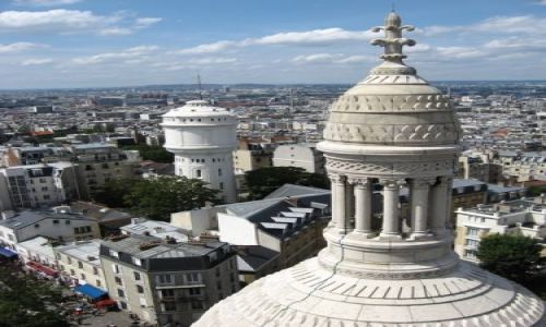 Zdjecie FRANCJA / brak / Bazylika Sacré Coeur  / Paryż z góry