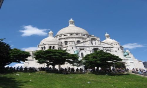 Zdjecie FRANCJA / brak / Bazylika Sacré Coeur  / Paryż z góry