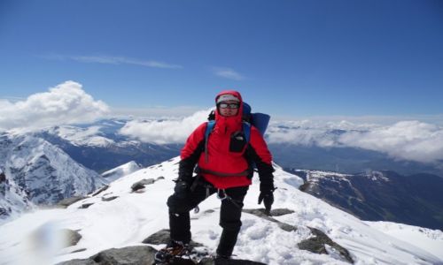 Zdjcie FRANCJA / chamonix / mount blanc / zimowe wejscie na blanca