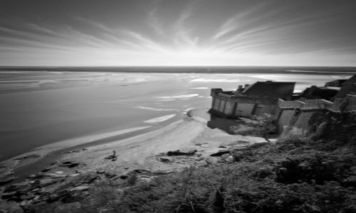Zdjęcie FRANCJA / Normandia / Mont Saint-Michel / Słońce nad Mont Saint-Michel