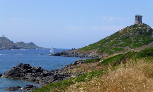 Zdjecie FRANCJA / Korsyka / Pwysep La Parata / Pointe le Parata z widkiem na wyspy Sanguinaires
