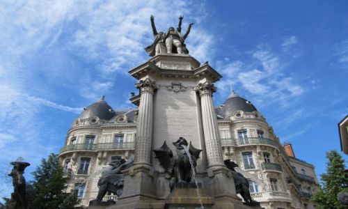 Zdjcie FRANCJA / Rodan-Alpy / Grenoble / fontanna wolnosciowa