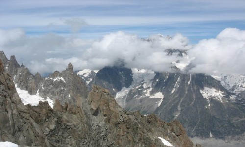 Zdjecie FRANCJA / Alpy / Masyw Mont Blanc / Widok z kolejki midzy Aiguille du Midi a Helbronner