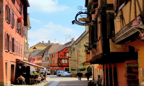 Zdjcie FRANCJA / Alzacja / Ribeauvill / kolorowe Ribeauvill...