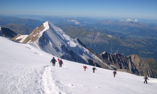 Zdjęcie FRANCJA / Alpy / Masyw Mont Blanc / Schodząc ze szczytu.