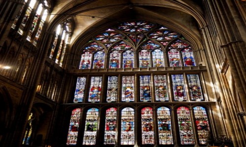 Zdjęcie FRANCJA / Lotaryngia / Cathédrale Saint-Étienne de Metz / witraże...