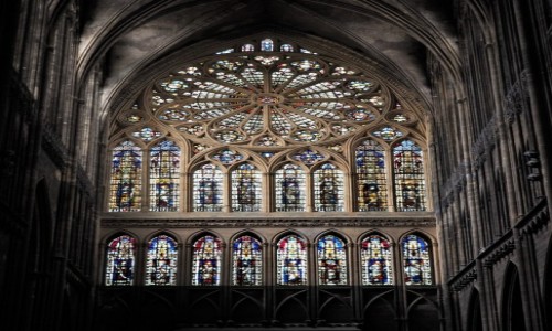 Zdjęcie FRANCJA / Lotaryngia / Cathédrale Saint-Étienne de Metz / rozeta ...