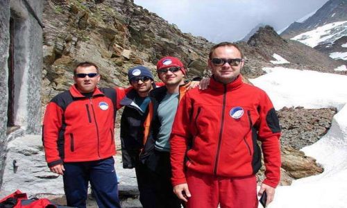 Zdjecie FRANCJA / Masyw Mont Blanc / Schron - Barak Forestiere / Razem w Baraku Forestiere