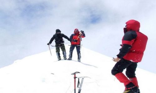 Zdjecie FRANCJA / Masyw Mont Blanc / Szczyt Mont Blanc / Sia Marze Na szczycie Mont Blanc 4808m n.p.m.