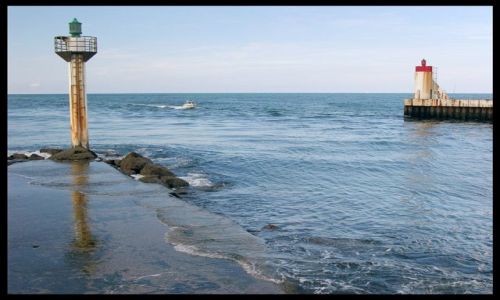 Zdjęcie FRANCJA / Akwitania / Capbreton / Ujście kanału