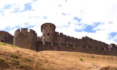 Zdjecie FRANCJA / Langwedocja / zamek w Carcassonne / Carcassonne-najwieksza w Europie sredniowieczna zabudowa urbanistyczna