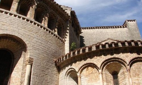 Zdjęcie FRANCJA / - / St-Guilhem-le-deser / budowla w zabytkowym miasteczku