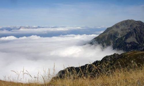 Zdjecie FRANCJA / -Alpy / okolice Albertville / Na szczycie Roche de Mio 2.739m npm, ponad chmurami