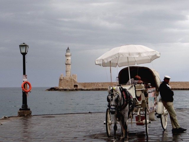 Zdj cia: Chania, Kreta, Pochmurny dzie w Chanii., GRECJA