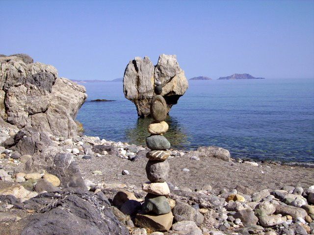 Zdjęcia: zatoka w okolicy Moni Preveli, Kreta, kamienne serce II, GRECJA Zdjęcia: zatoka w okolicy Moni Preveli, Kreta, kamienne serce II, GRECJA