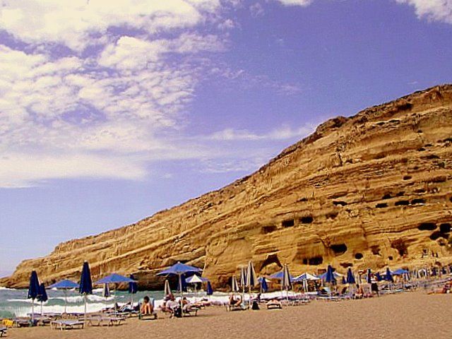 Zdjęcia: Matala, Kreta, plaża w Matala, GRECJA Zdjęcia: Matala, Kreta, plaża w Matala, GRECJA