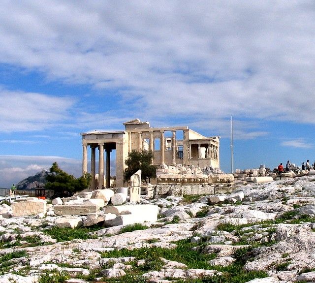 Zdjęcia: Ateny, Attyka, piękno Akropolu - Erechtejon z kariatydami, GRECJA Zdjęcia: Ateny, Attyka, piękno Akropolu - Erechtejon z kariatydami, GRECJA