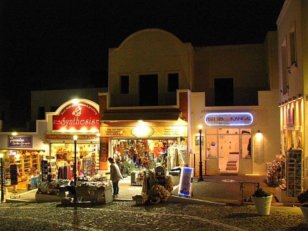 Zdjęcia: Santorini , Cyklady, Thira nocą, GRECJA Zdjęcia: Santorini , Cyklady, Thira nocą, GRECJA