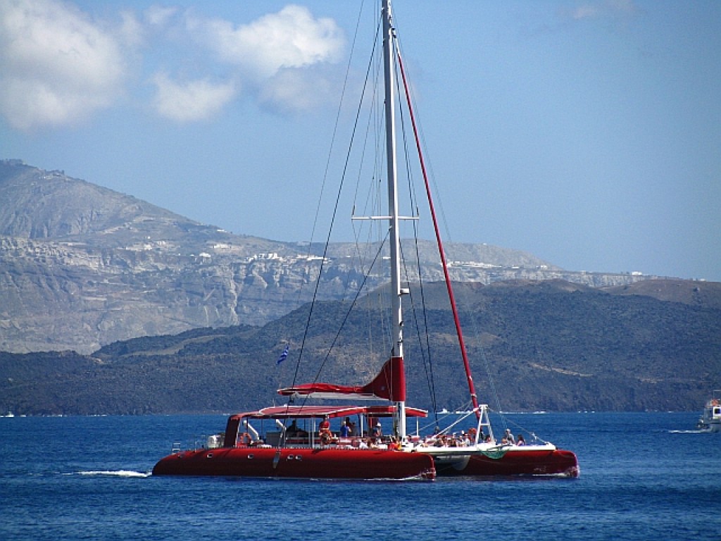 Zdjęcia: Santorini , Cyklady, katamaran, GRECJA Zdjęcia: Santorini , Cyklady, katamaran, GRECJA