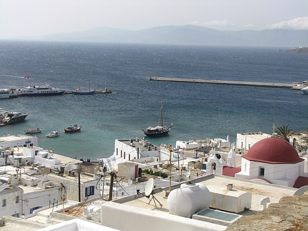 Zdjęcia: Mykonos, Cyklady, widok na centrum miasta, GRECJA Zdjęcia: Mykonos, Cyklady, widok na centrum miasta, GRECJA