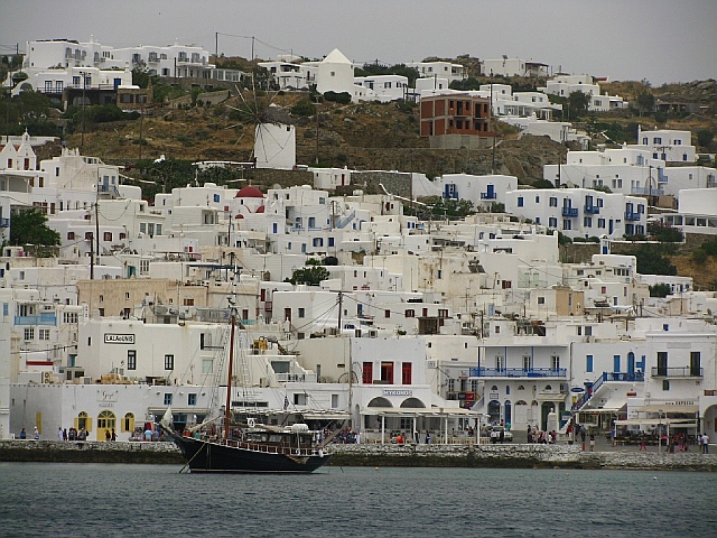 Zdjęcia: Mykonos, Cyklady, widok na centrum miasta, GRECJA Zdjęcia: Mykonos, Cyklady, widok na centrum miasta, GRECJA