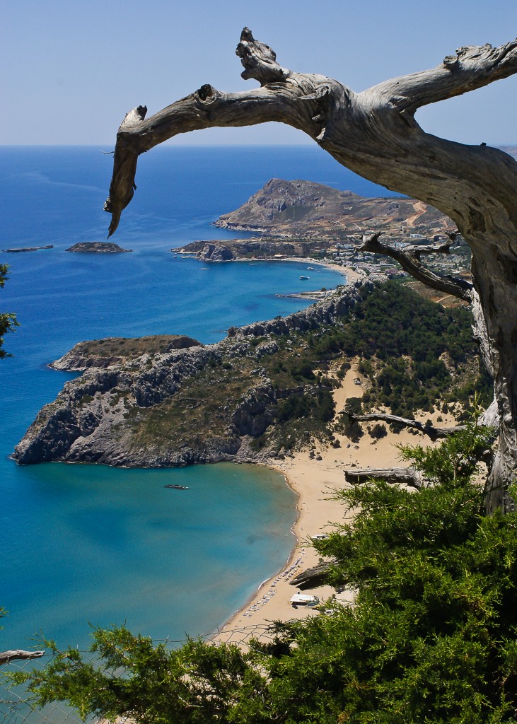 Zdjęcia: Tsampika, Rodos, Tsampika Beach widziana z klasztoru na wzgórzu, GRECJA Zdjęcia: Tsampika, Rodos, Tsampika Beach widziana z klasztoru na wzgórzu, GRECJA