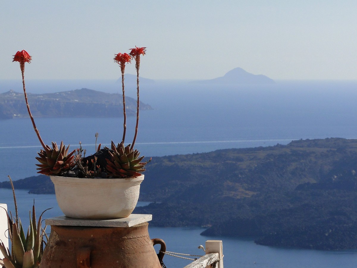 Zdjęcia: Fira, Santorini, Widok na kalderę., GRECJA Zdjęcia: Fira, Santorini, Widok na kalderę., GRECJA