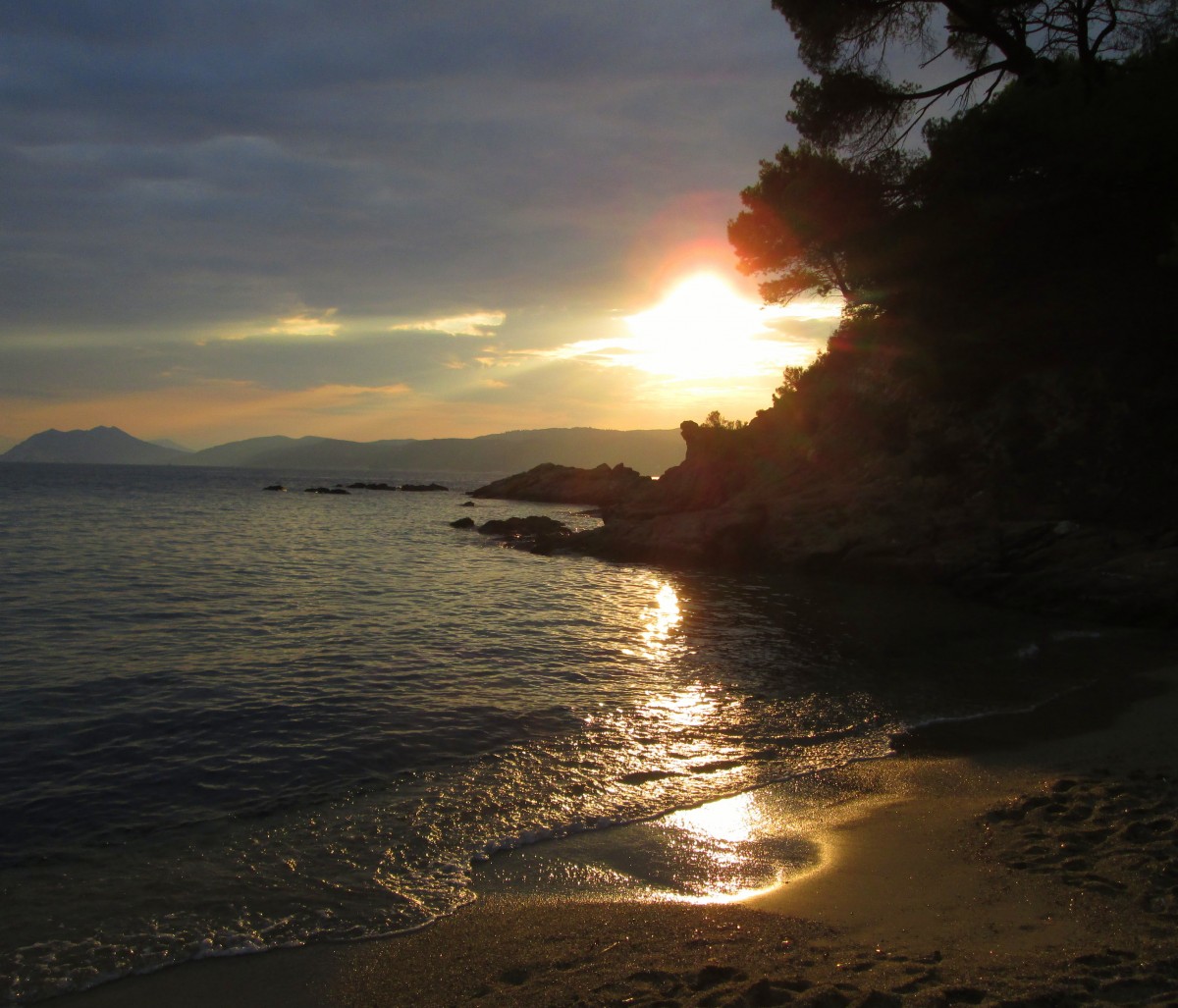 Zdjęcia: Banana Beach, Skiathos, Zachód słońca, GRECJA Zdjęcia: Banana Beach, Skiathos, Zachód słońca, GRECJA