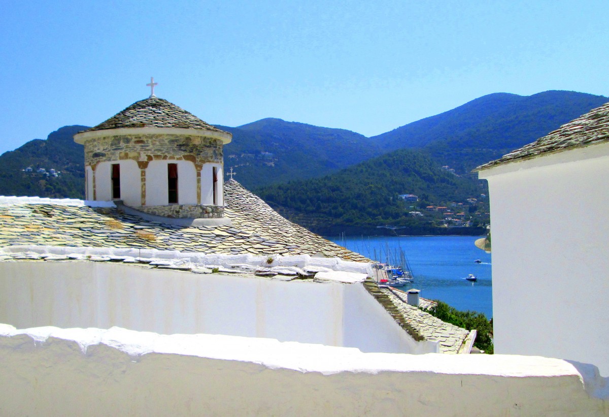 Zdjęcia: Skopelos Town, Sporady Północne, Biel i błękit, GRECJA Zdjęcia: Skopelos Town, Sporady Północne, Biel i błękit, GRECJA