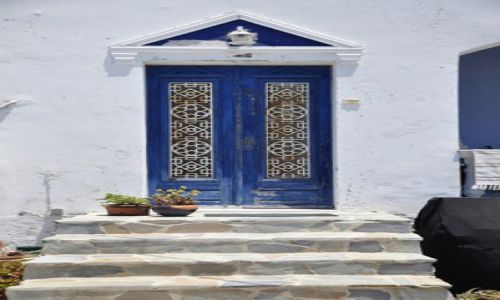Zdjęcie GRECJA / SANTORINI / Fira  / drzwi