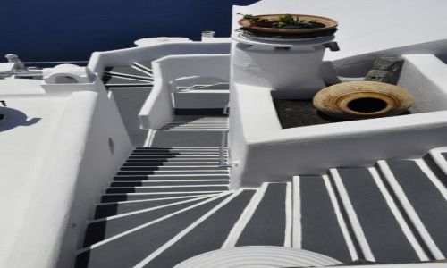 Zdjęcie GRECJA / SANTORINI / Fira  / schody