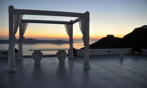 Zdjecie GRECJA / SANTORINI / Fira  / po zachodzie II