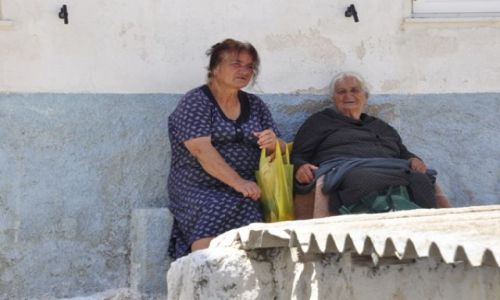 Zdjęcie GRECJA / SANTORINI / Imerovigli / spotkanie