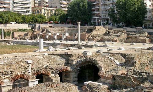 Zdjecie GRECJA / - / Saloniki / Renowacja (modernizacja) rzymskiej agory. 