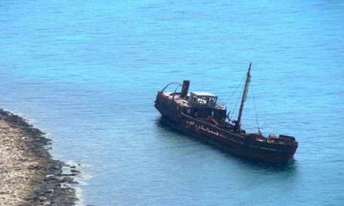 Zdjęcie GRECJA / - / Zatoka Gramvousa / Wrak statku