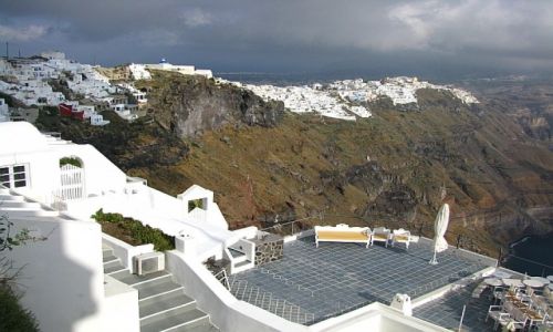 Zdjecie GRECJA / Cyklady / Santorini  / widok na kalder